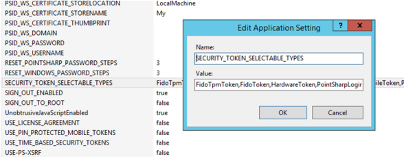 user portal token fido