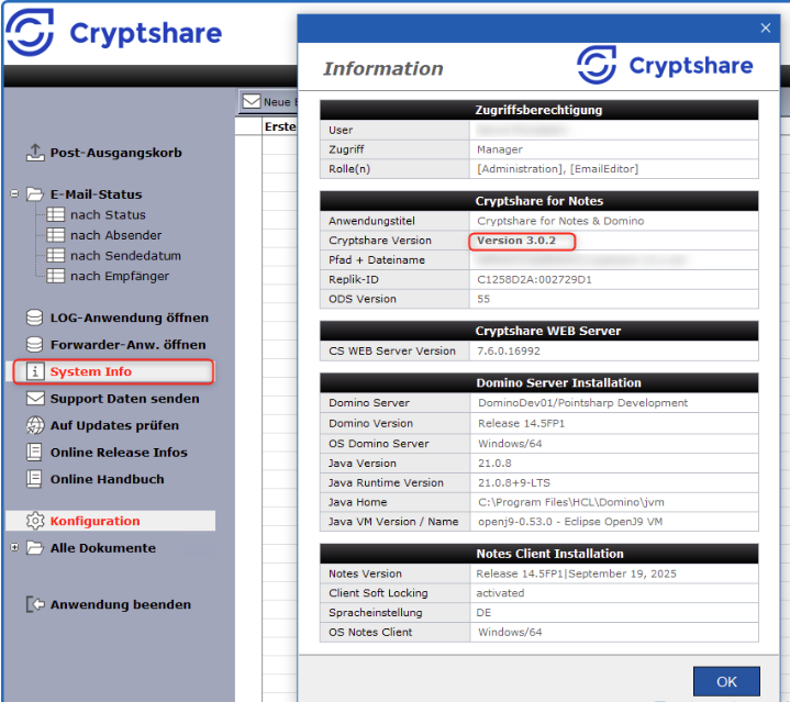 Cryptshare for Notes Version DE