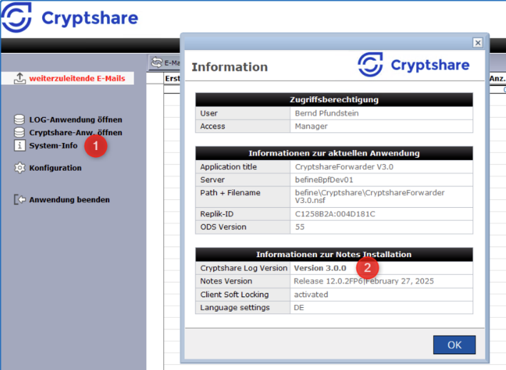 Forwarder Info Box DE