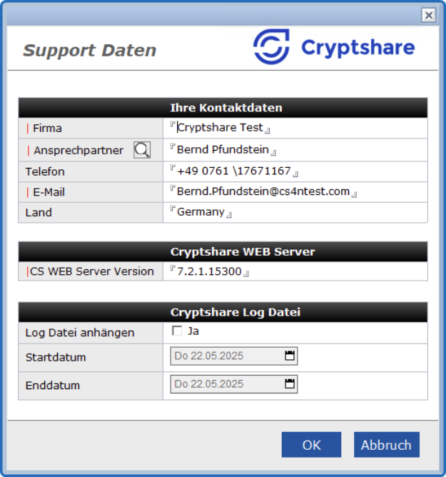 Support Data DE