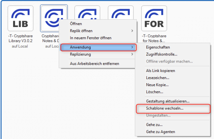Template Update Cryptshare for Notes DE