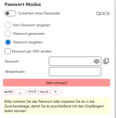 provide securitysettings password