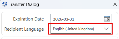 recipient language