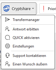 user menu