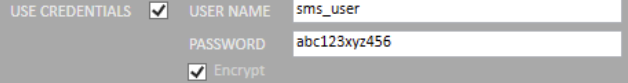 admin sms credentials