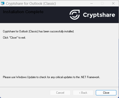 installation success