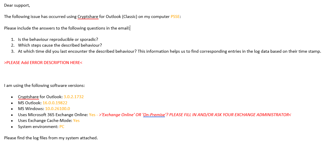 support email