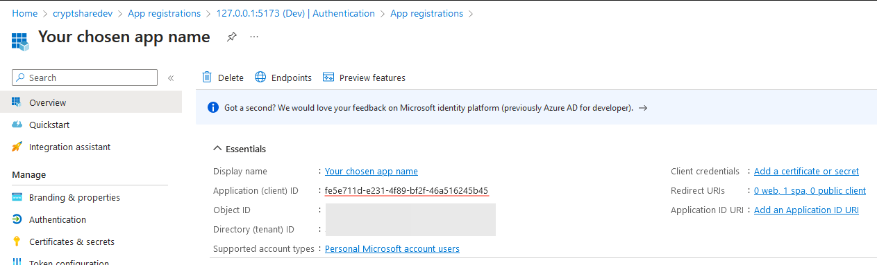entra client id