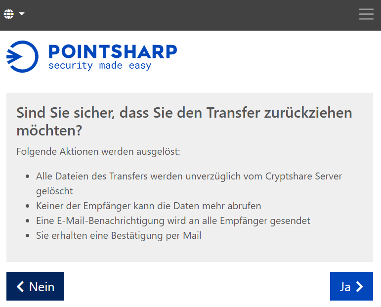 provide revoke confirm