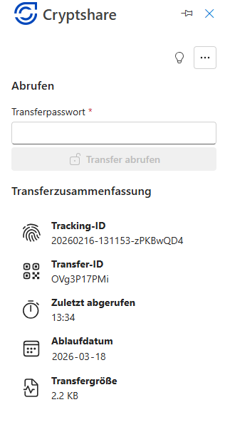transfer summary recipient