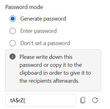 password options