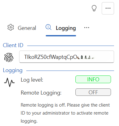 settings logging