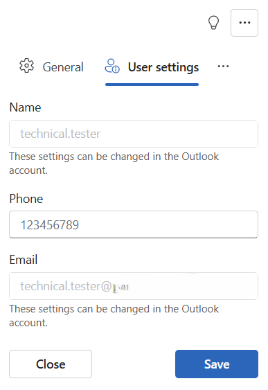 settings user