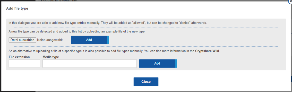 Adding a file type