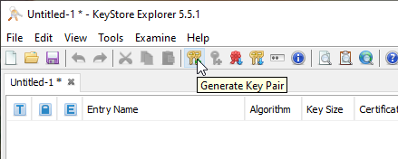 Keystore explorer create keypair