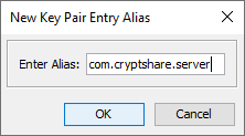 Keystore explorer new keystore alias