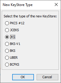 Keystore explorer new keystore type