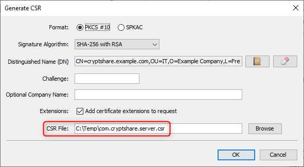 Keystore explorer save csr
