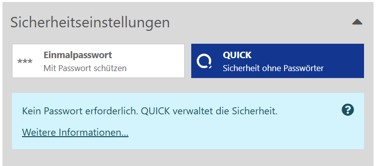 quick send established