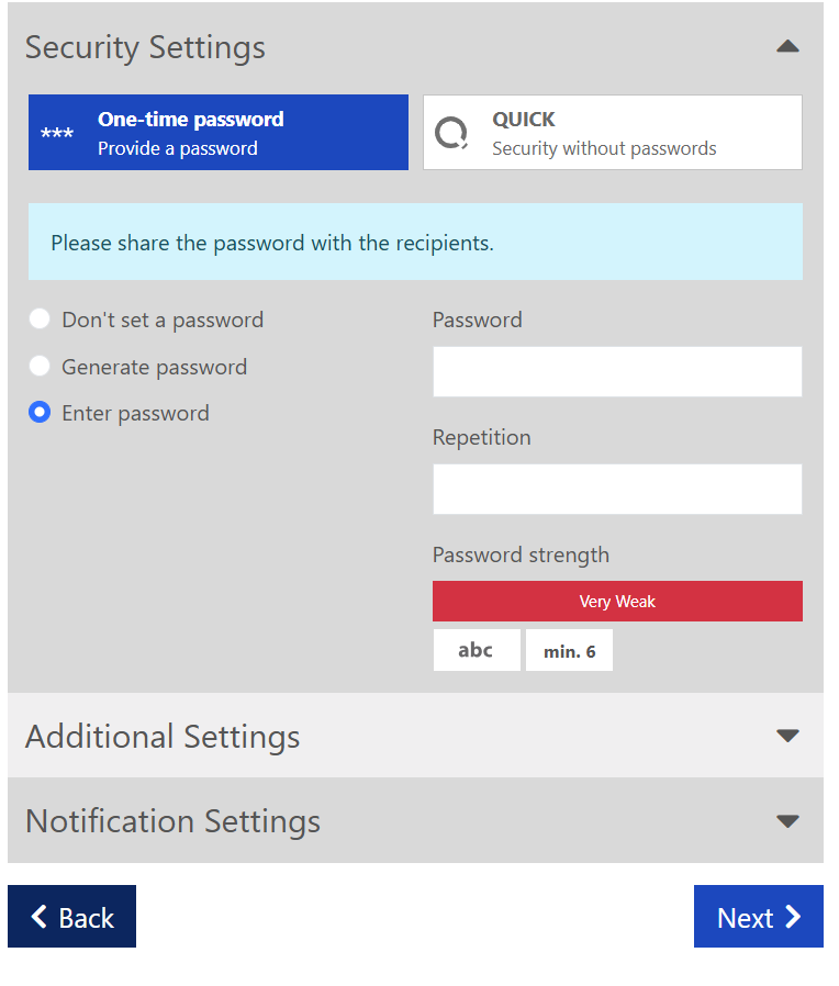 provide securitysettings