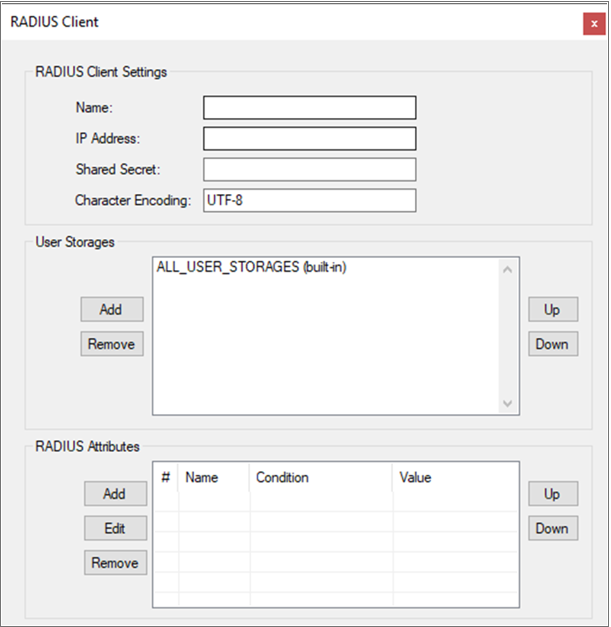 radius client user storage