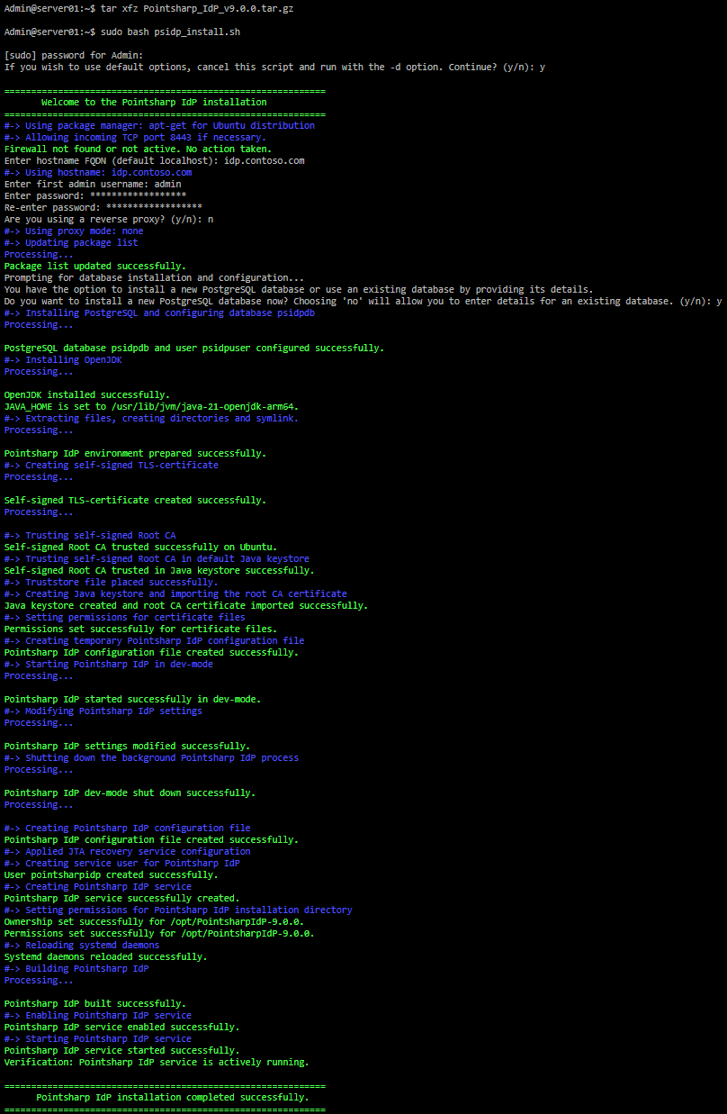 installation example