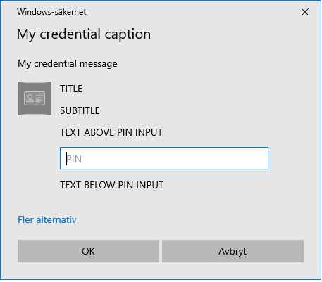 Login dialog